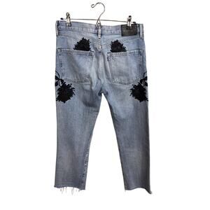 Levi's Made & Crafted Arrow Jeans embroidered, raw hem crop length denim Sz 27